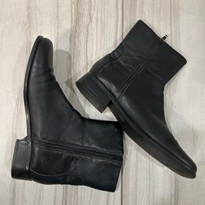 Trotters Womens Black Leather Ankle Boots  Size 11.5N